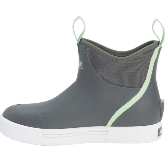 XTRATUF Women's Gray & Mint Short Rain Boots - Picture 2 of 12